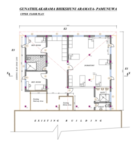 Plans for the new residential building at Gunatillake Arayama.